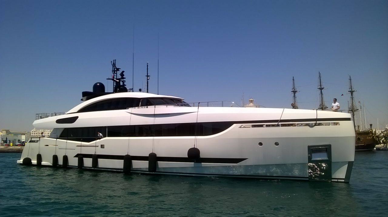 Superyacht at Port Yasmine, Tunisia