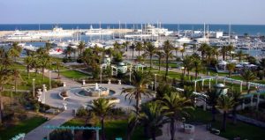 View over Port Yasmin Superyacht Marina in Tunisia