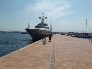superyacht docked in Tunisian Marina