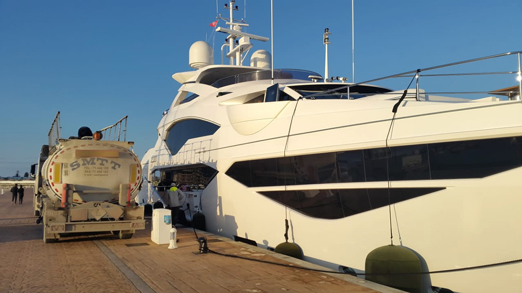 Image of superyacht Zozo using the bunkering services provided by Yacht Services Tunisia during a record year for superyachts and sailing rockstars